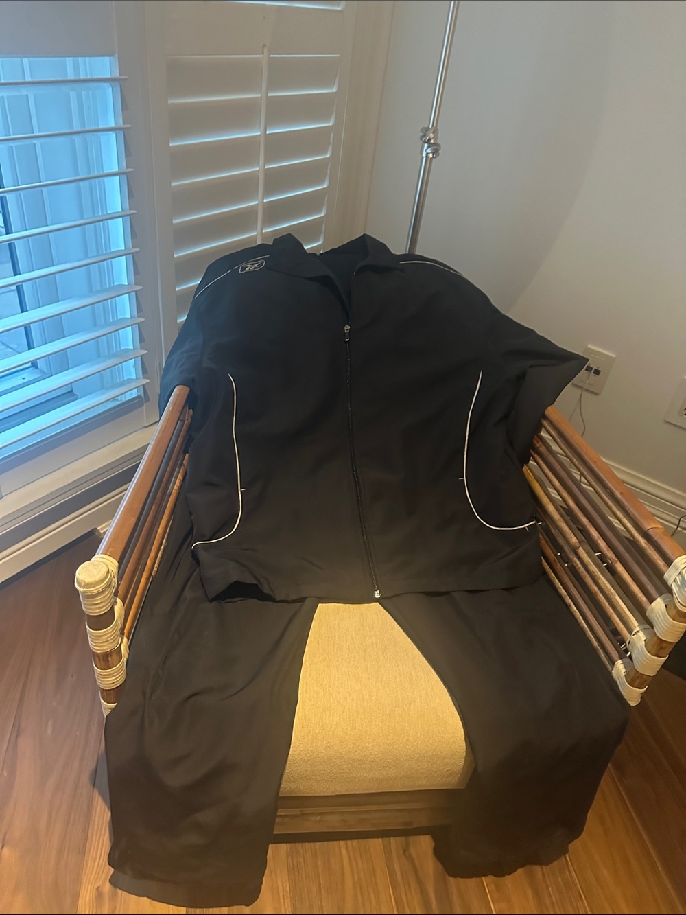 Reebok Black Tracksuit Jacket and Pants
